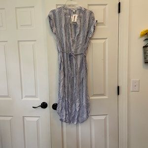 Striped midi beach dress